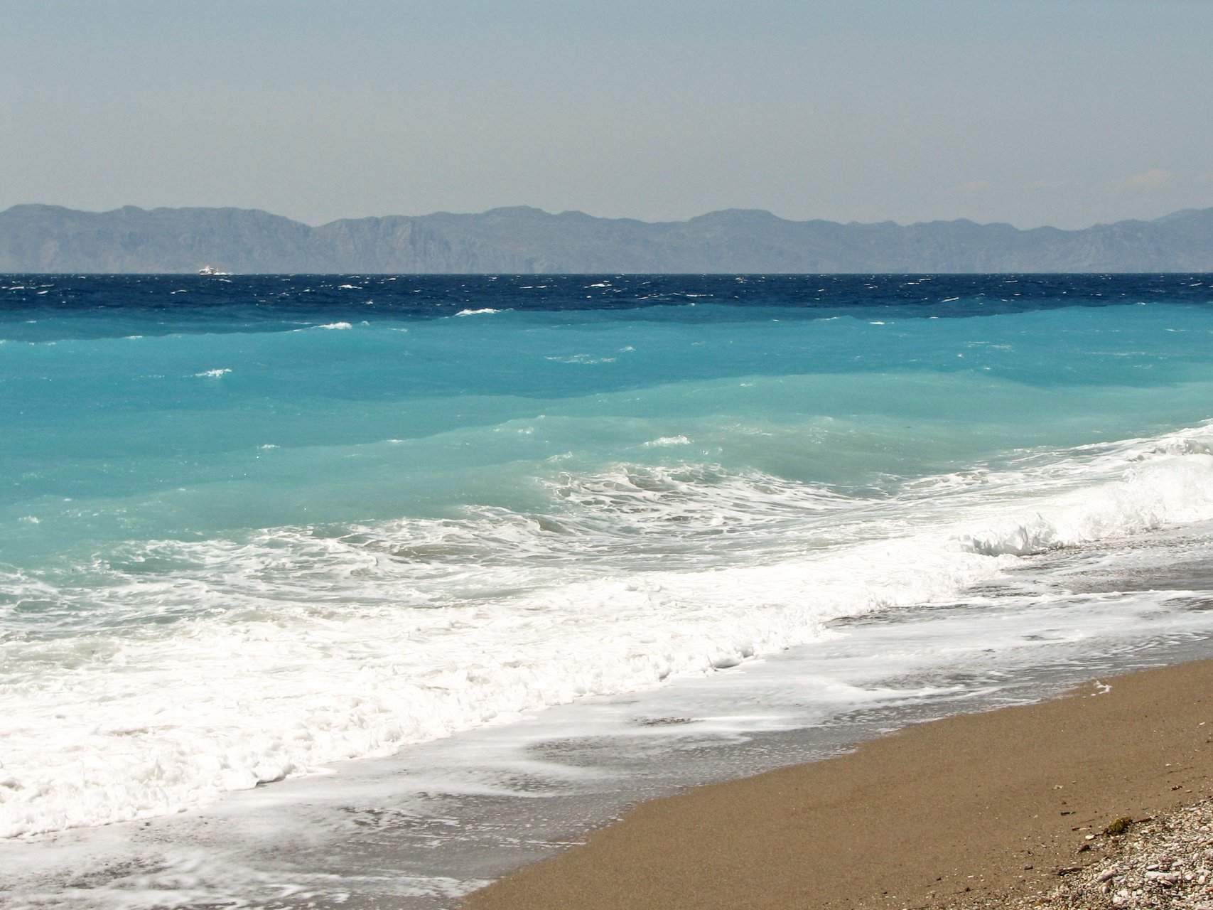 Ixia Beach looking toward the sea