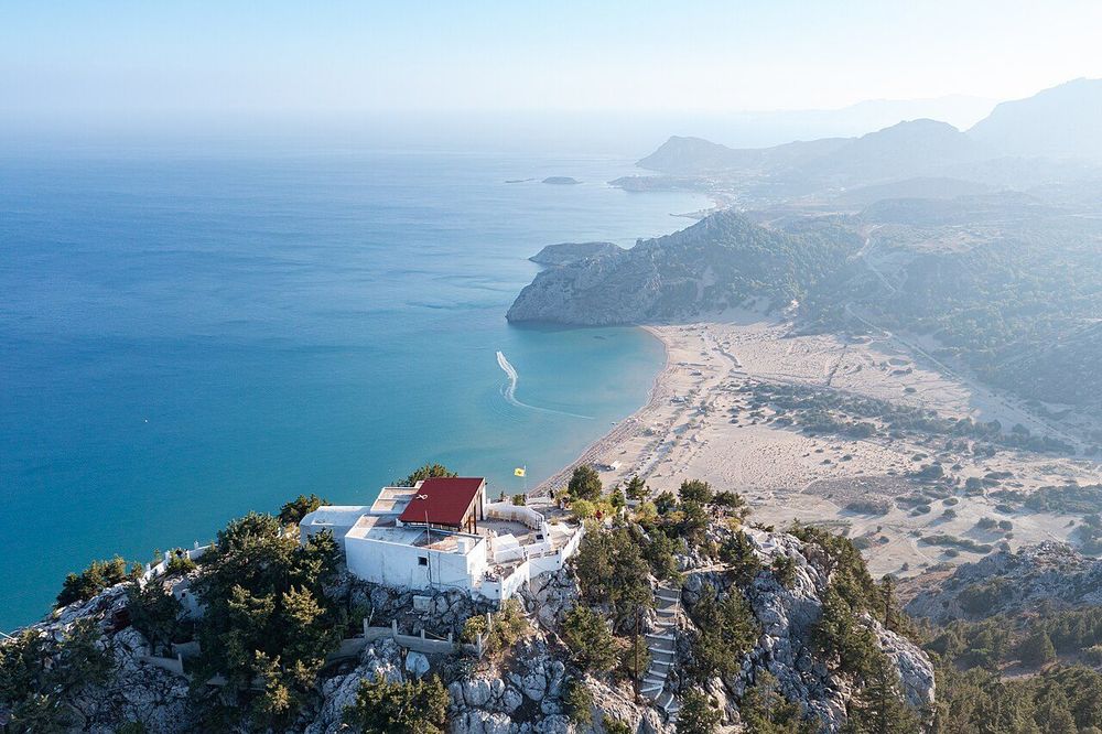 Tsambika Monastery and Beach